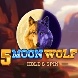 Slots logo of 5 Moon Wolf from Apparat Gaming at Slimking Casino