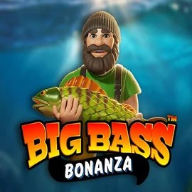 Big Bass Bonanza slot logo by Pragmatic Play at Slimking Casino