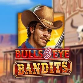 Bulls Eye Bandits slot logo by Origins at Slimking Casino