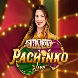 Crazy Pachinko online game logo by Evolution on slimkingcasino.com