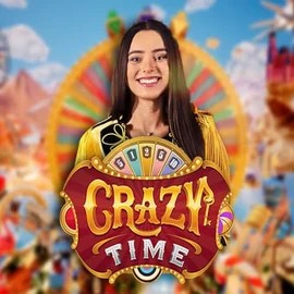 Live Casino logo of Crazy Time from Evolution at Slimking Casino