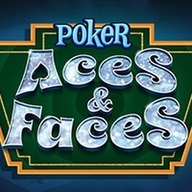 Poker Aces & Faces (Nucleus Pyramid Poker) online game logo by Nucleus Gaming on slimkingcasino.com