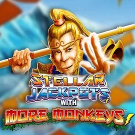 Official Jackpots logo: Stellar Jackpots with More Monkeys by Lightning Box Game at Slimking Casino