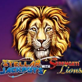 Stellar Jackpots with Serengeti Lions slot icon by Lightning Box Game, available at Slimking Casino