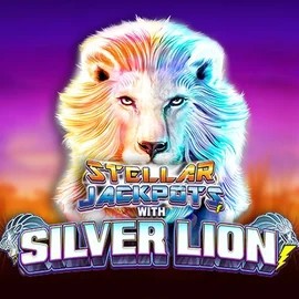 Stellar Jackpots with Silver Lion by Lightning Box Game, showcased at slimkingcasino.com – game logo