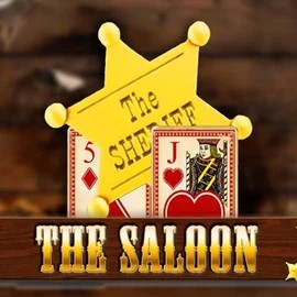 The Saloon slot logo by WorldMatch at Slimking Casino