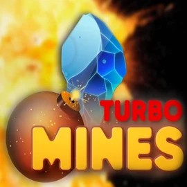 Turbo Mines slot logo by Turbo Games at Slimking Casino